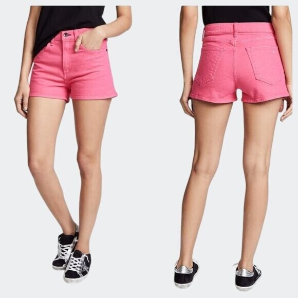 Rag & Bone Womens Bull Pink High-Rise Denim Jean Shorts  Size 26 - Picture 15 of 15